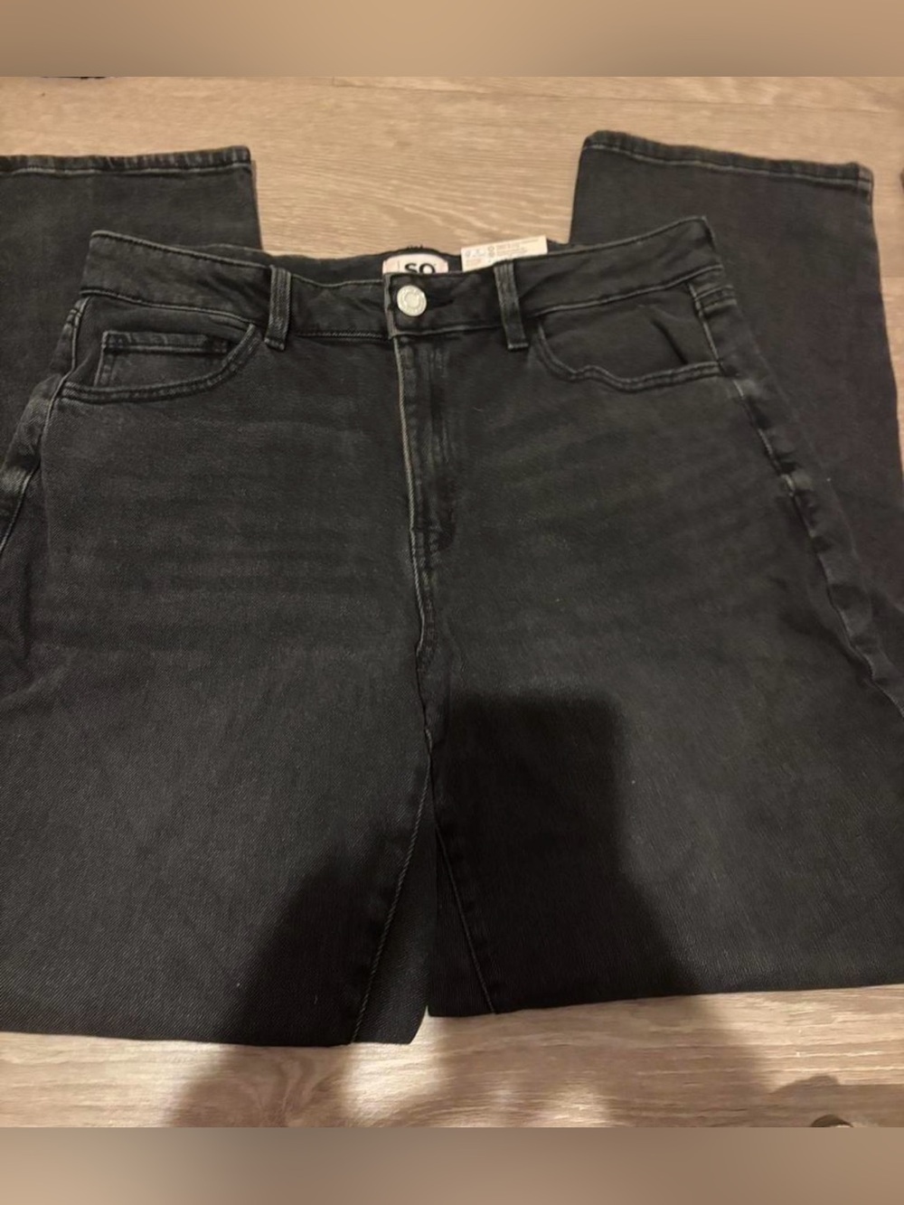 SO 90s black straight jean